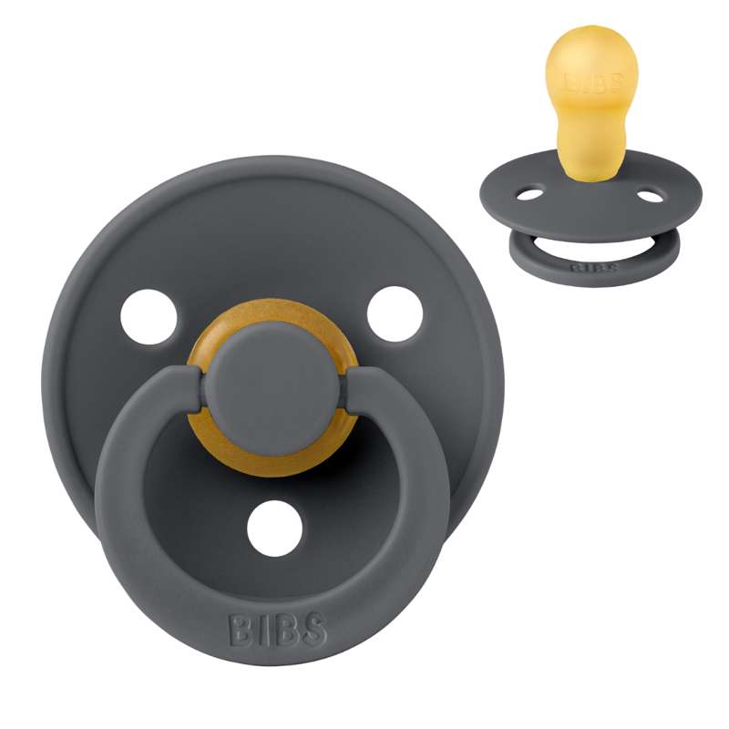 Rund Colour Sut   Str. 3   Naturgummi   Iron fra Bibs