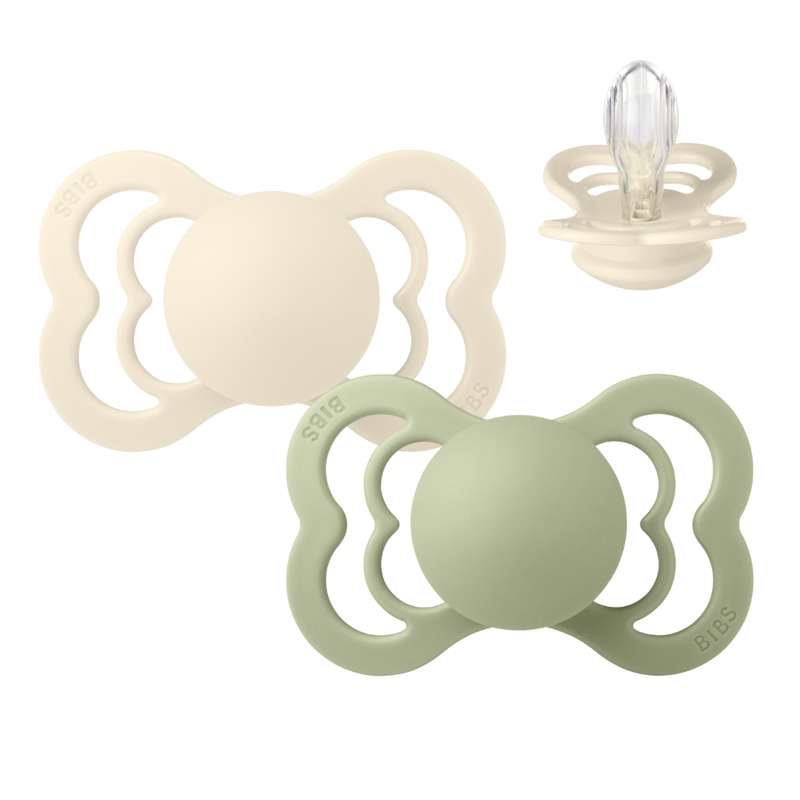 Supreme Sut   2 Pak   Str. 2   Silikone   Ivory Sage fra Bibs