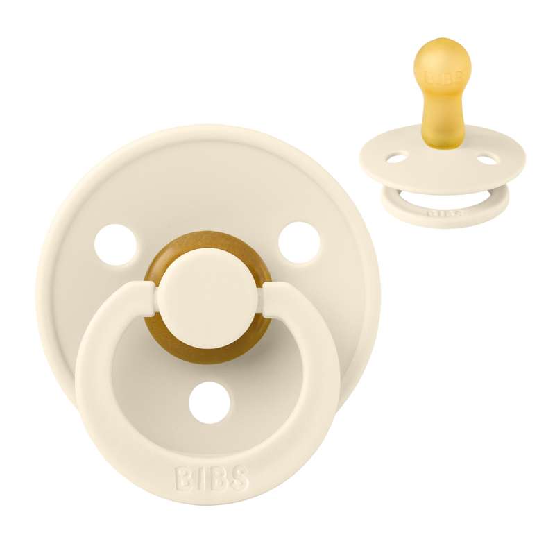 Rund Colour Sut   Str. 2   Naturgummi   Ivory fra Bibs