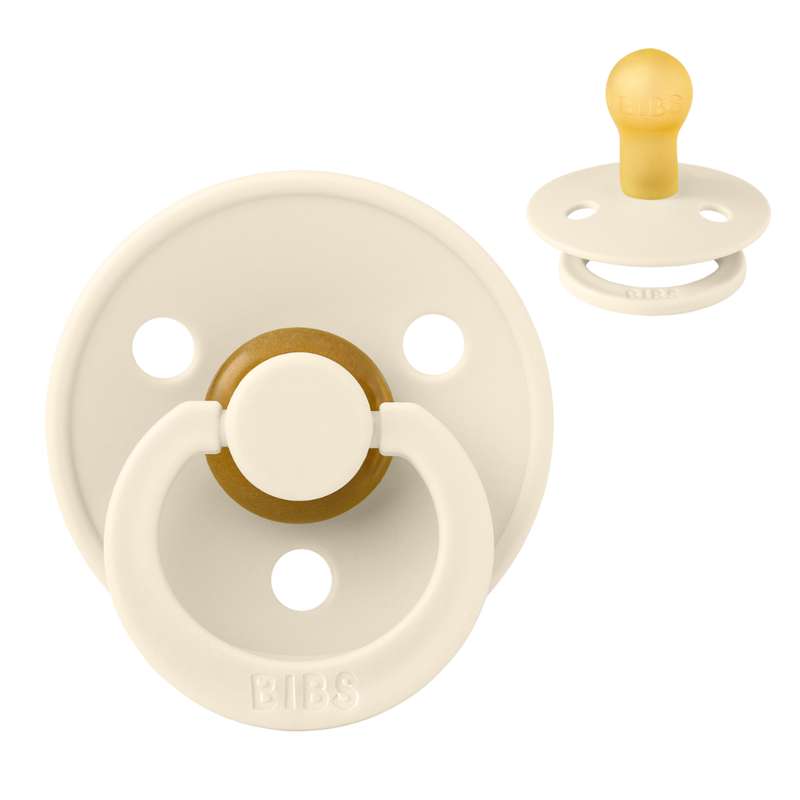 Rund Colour Sut Str. 1 Naturgummi Ivory fra Bibs