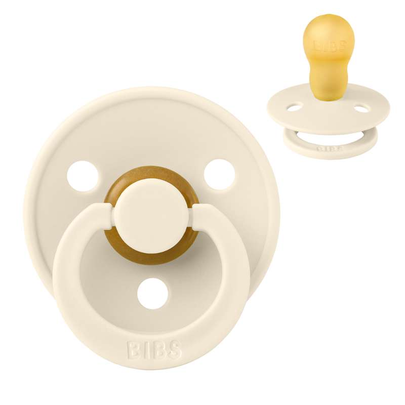 Rund Colour Sut   Str. 3   Naturgummi   Ivory fra Bibs