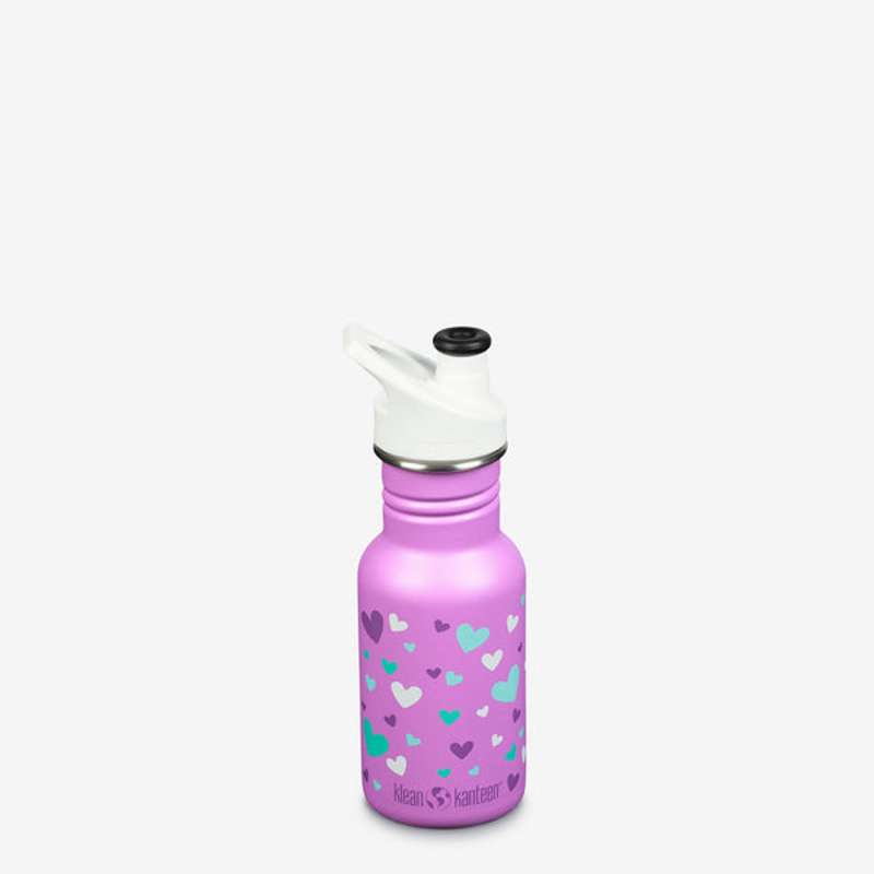 Classic Drikkedunk   Kid Sportcap   355ml   Orchid Hearts fra Klean Kanteen