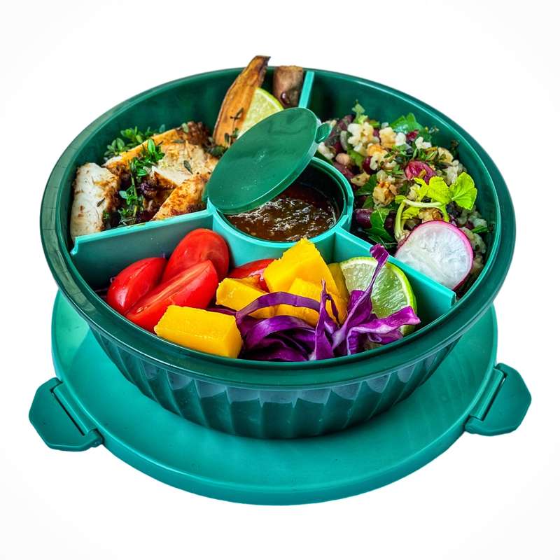 Madkasse   Poke Love Bowl   4 Rum   Kale Green fra Yumbox