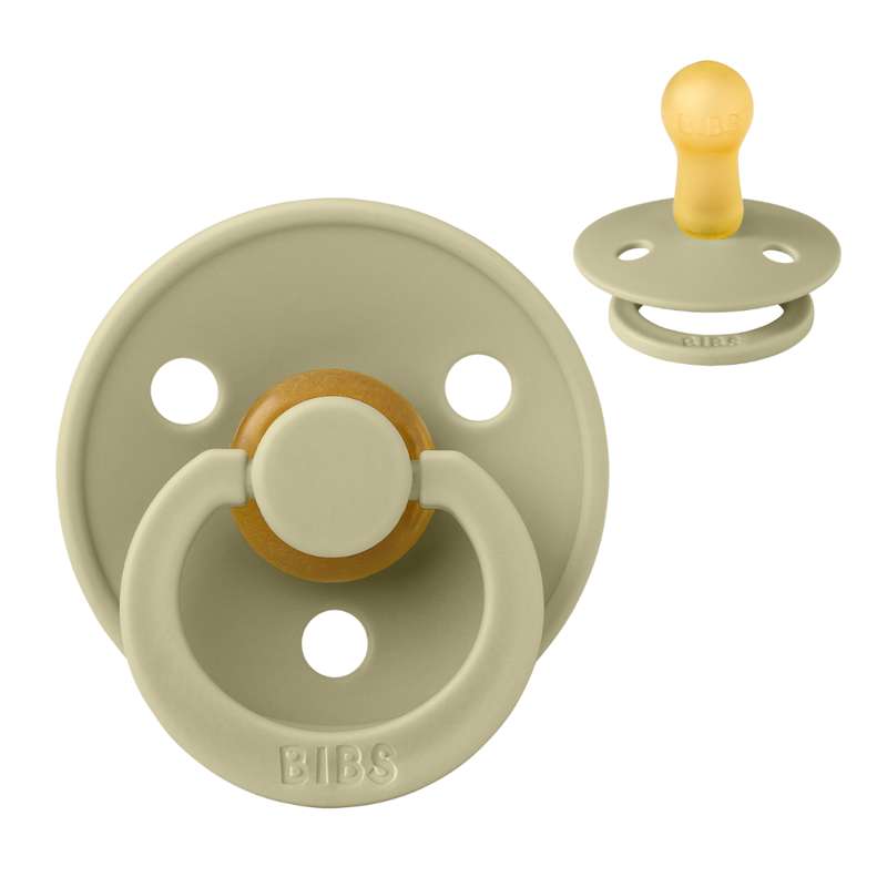 Rund Colour Sut Str. 2 Naturgummi Khaki fra Bibs