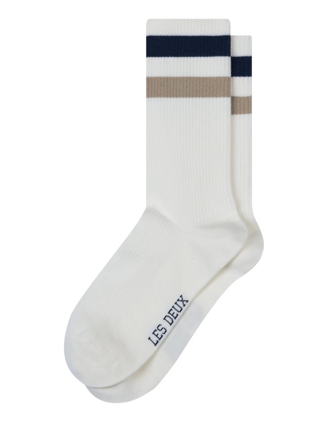 Woods Rib Stripe Socks   2 Pack fra Les Deux
