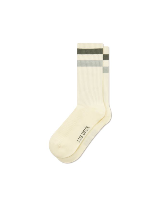 Woods Rib Stripe Socks   2 Pack fra Les Deux