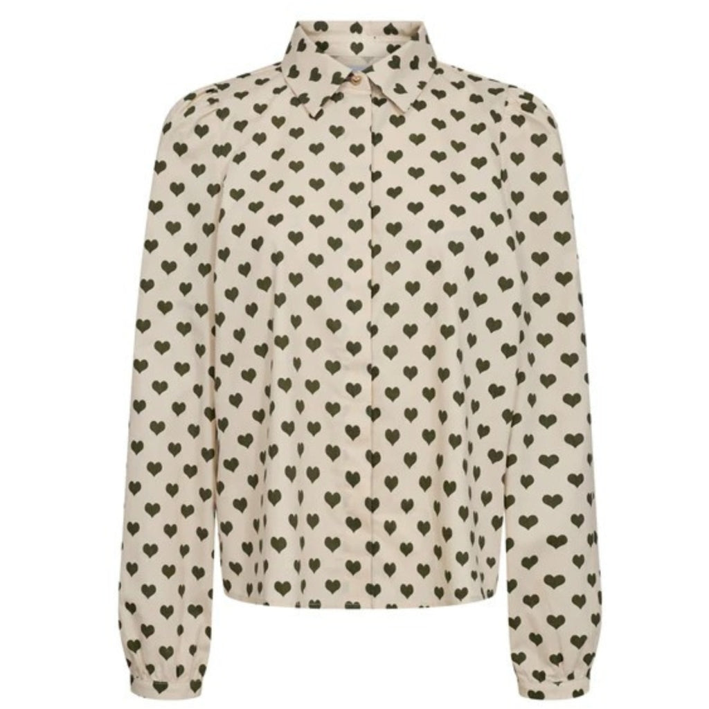 Liberte Dame Bluse Flora   Army Heart fra Liberté