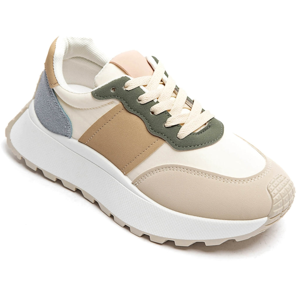 Genevieve Dame Sneakers 9133   Multi Color fra Shoes