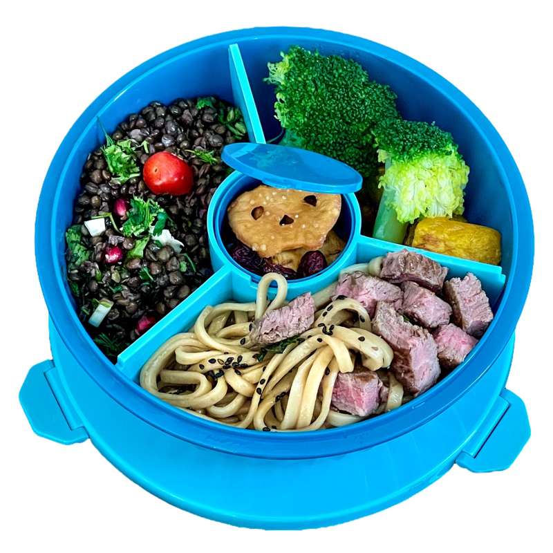 Madkasse   Poke Love Bowl   4 Rum   Lagoon Blue fra Yumbox