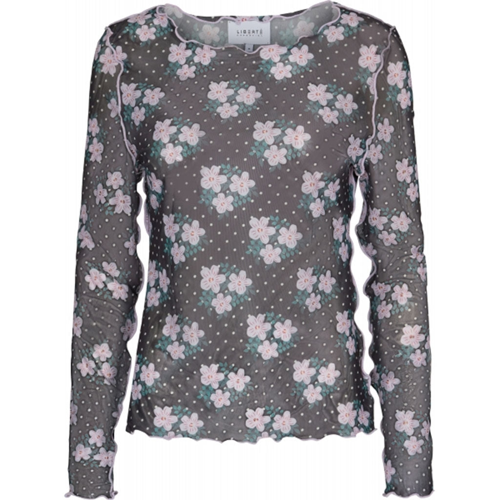 Liberte Dame Langærmet Mesh Top 4086   Purple fra Liberté