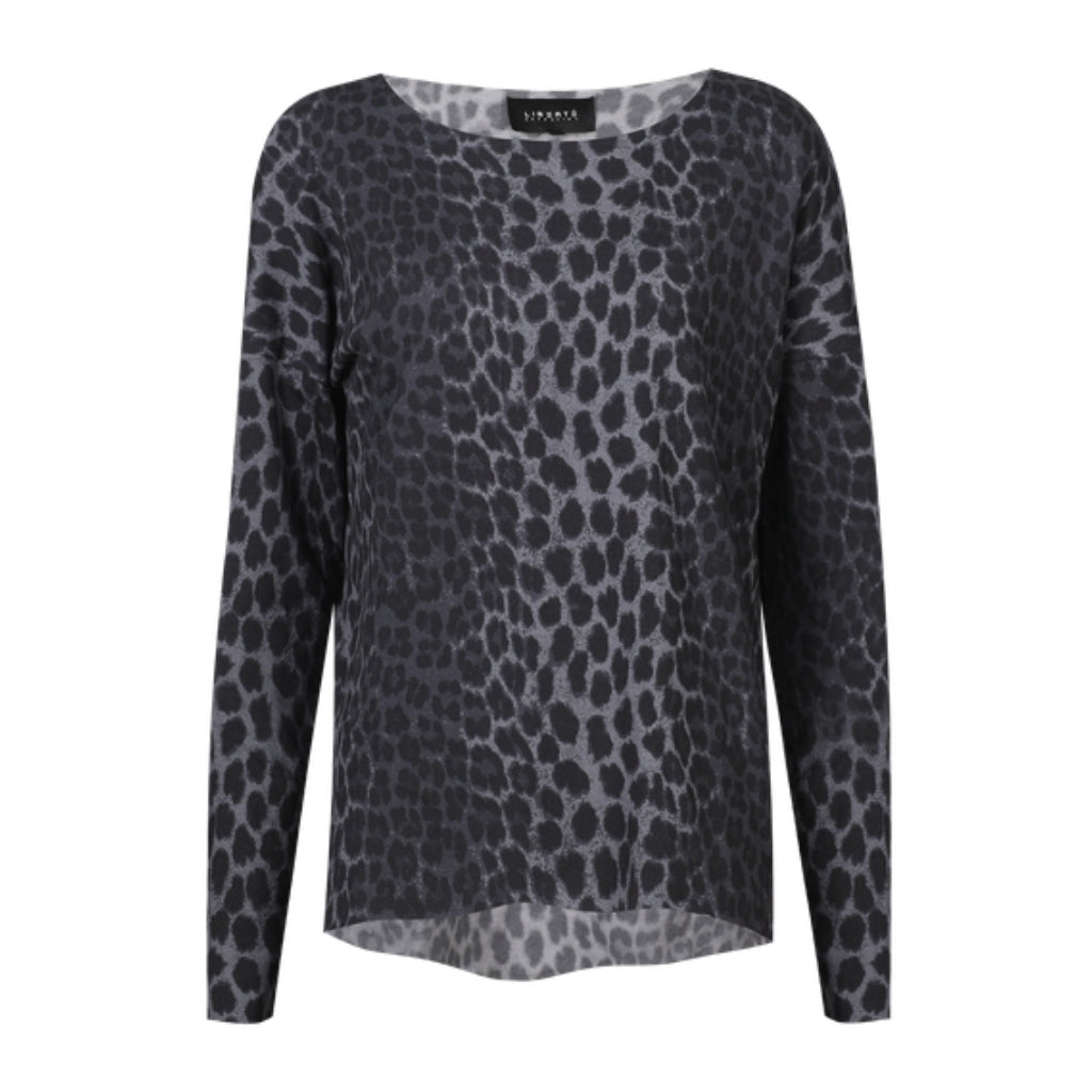 Dame Top Alma Fleece 9354   Dark Grey Leo fra Liberté