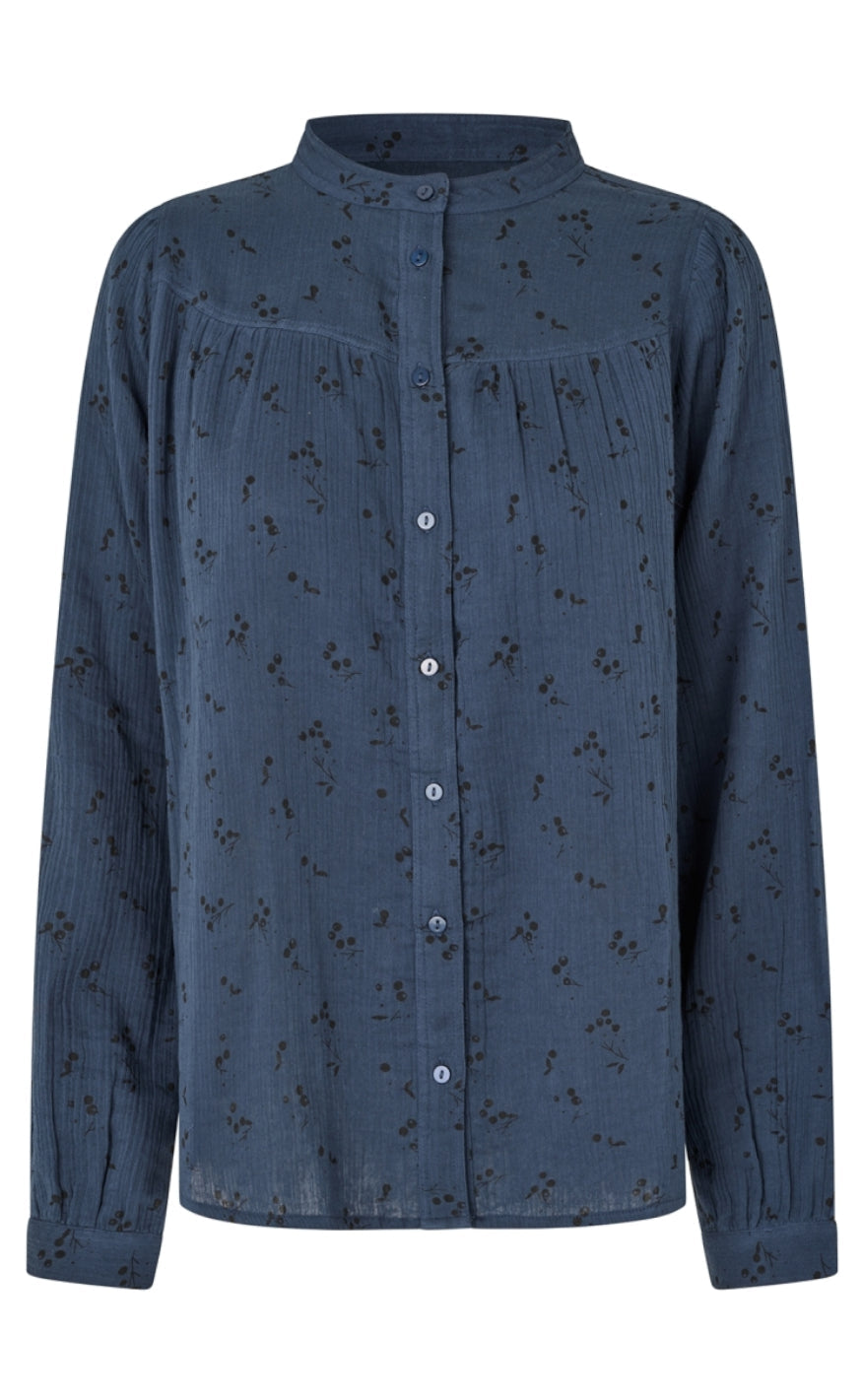 Skjorte   Nicky   Dark Blue fra Lollys Laundry