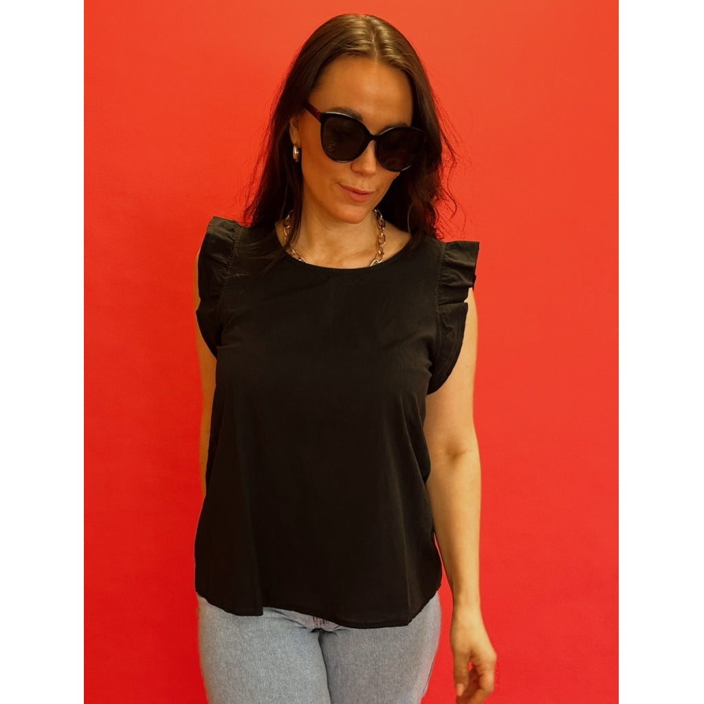Dame Top Lutanja 82708   Black fra Lululia