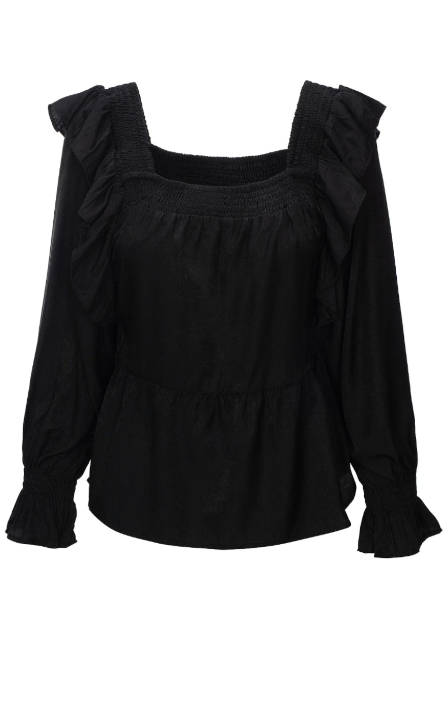 Bluse   Rufsana   Black fra Luxzuz
