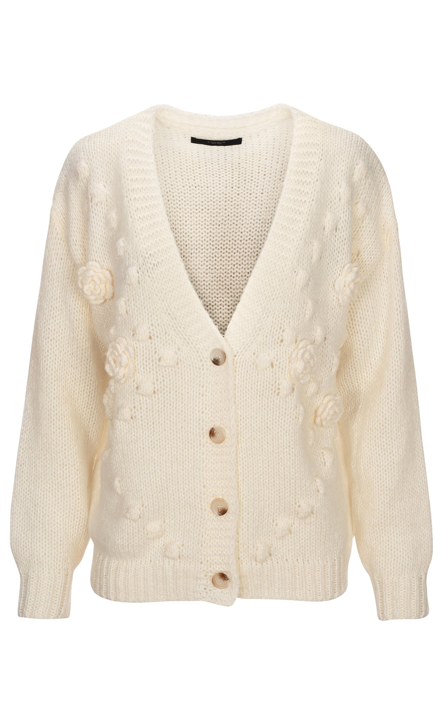 Cardigan   Bendie   Cream fra Luxzuz