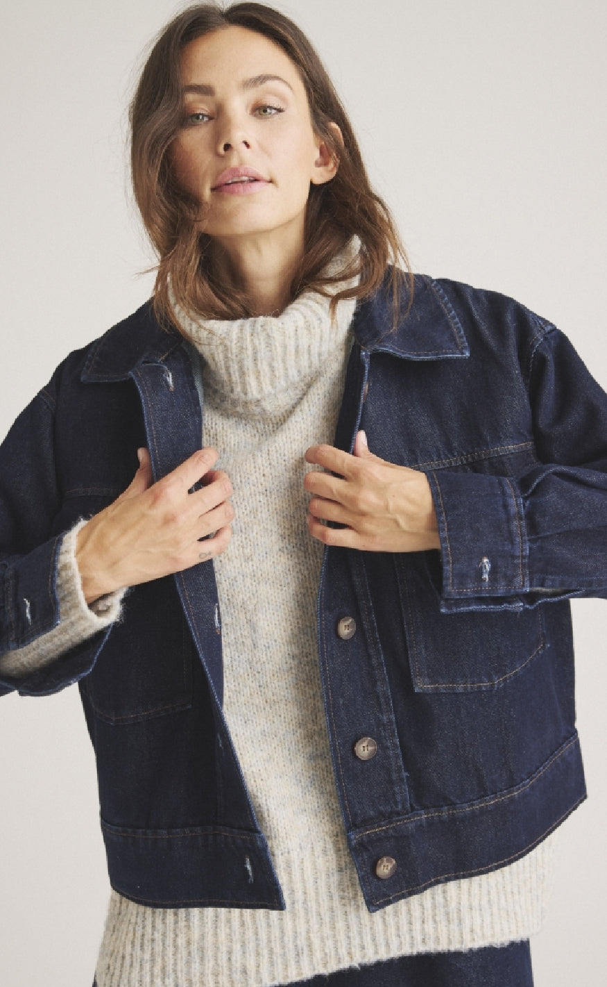 Jakke   Tarade   Dark Indigo fra Luxzuz