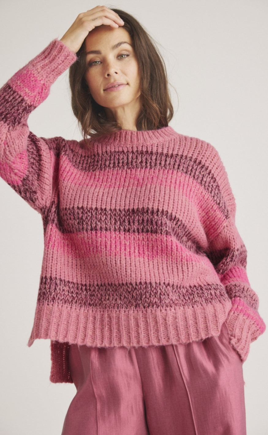 Strik   Karoline   Hot Pink fra Luxzuz