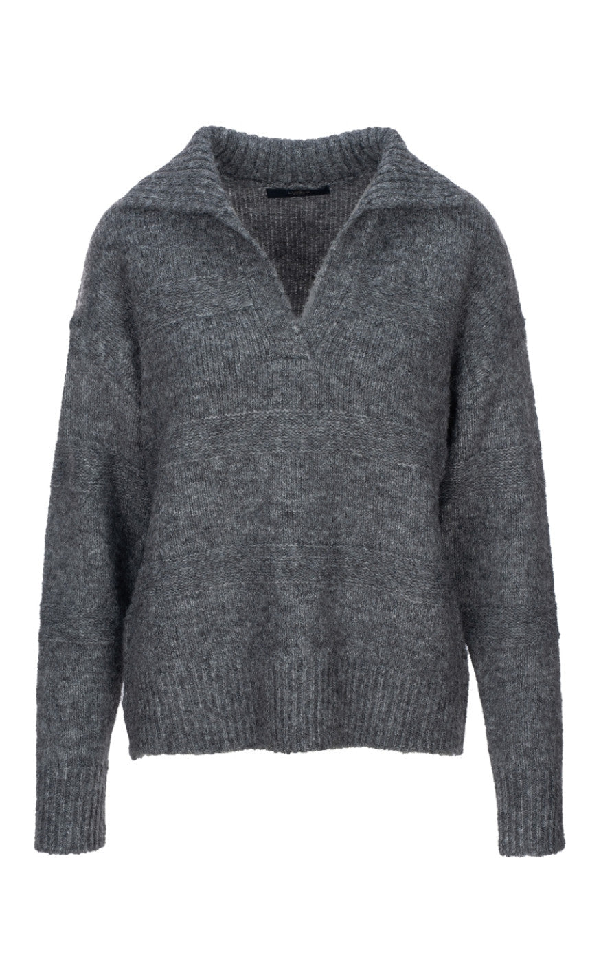 Strik   Kitna   Dark Grey Melange fra Luxzuz