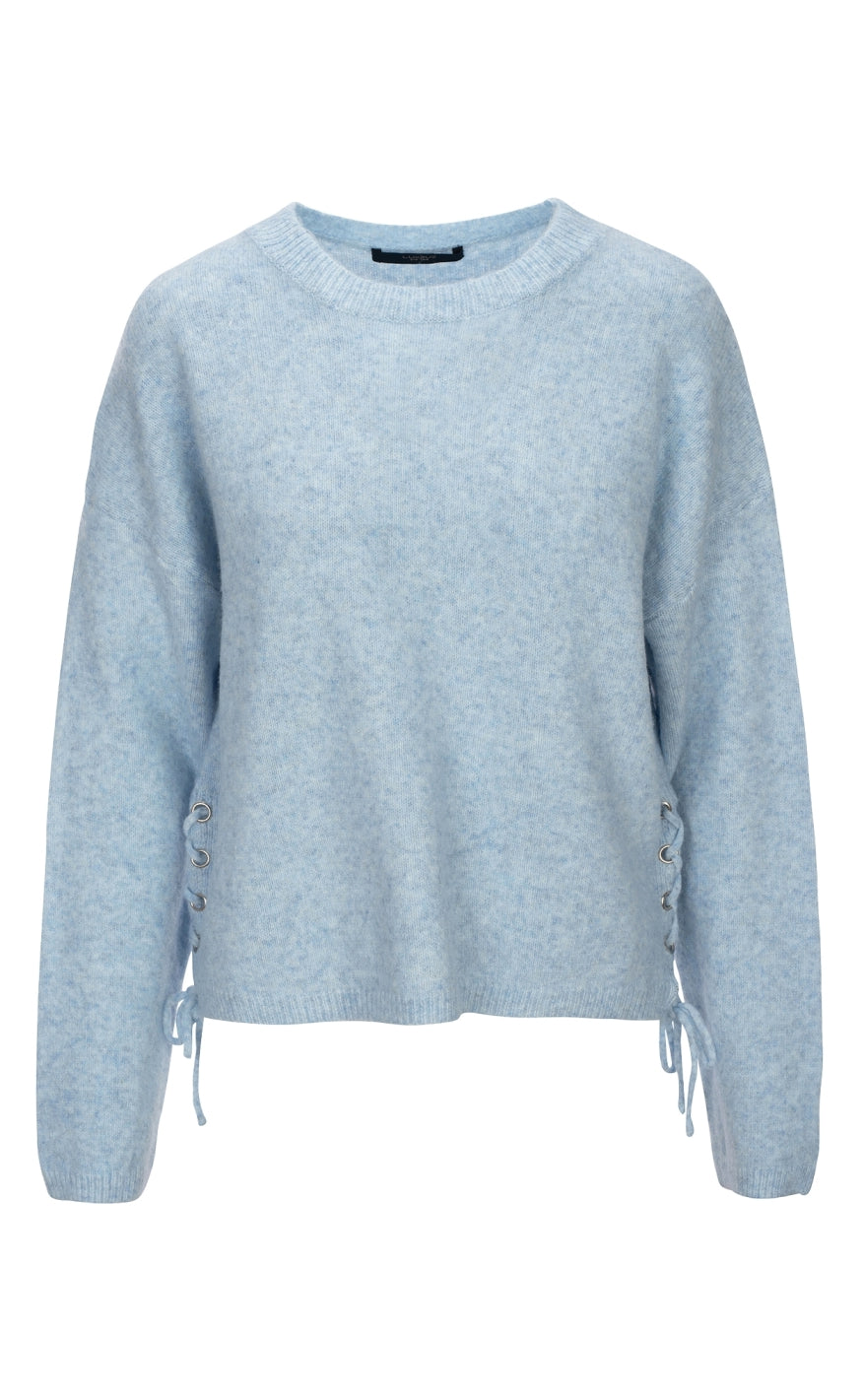 Striktrøje   Albertine   Chambray Blue fra Luxzuz