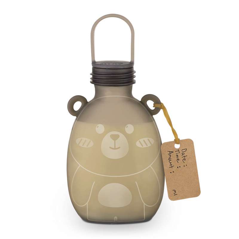 Silikonepose Til Mælk   Happii Bear   260ml fra Haakaa