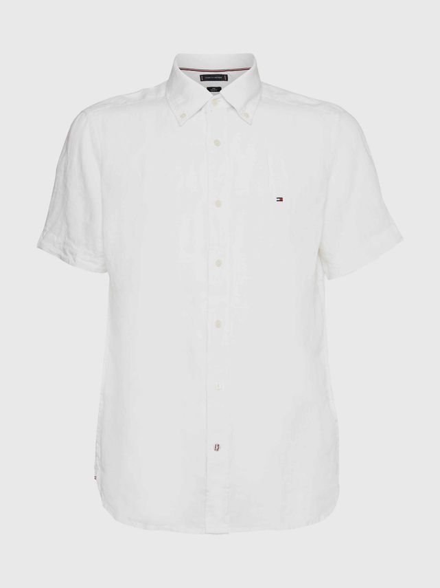 Pigment Dyed Linen Rf Shirt S S fra Tommy Hilfiger