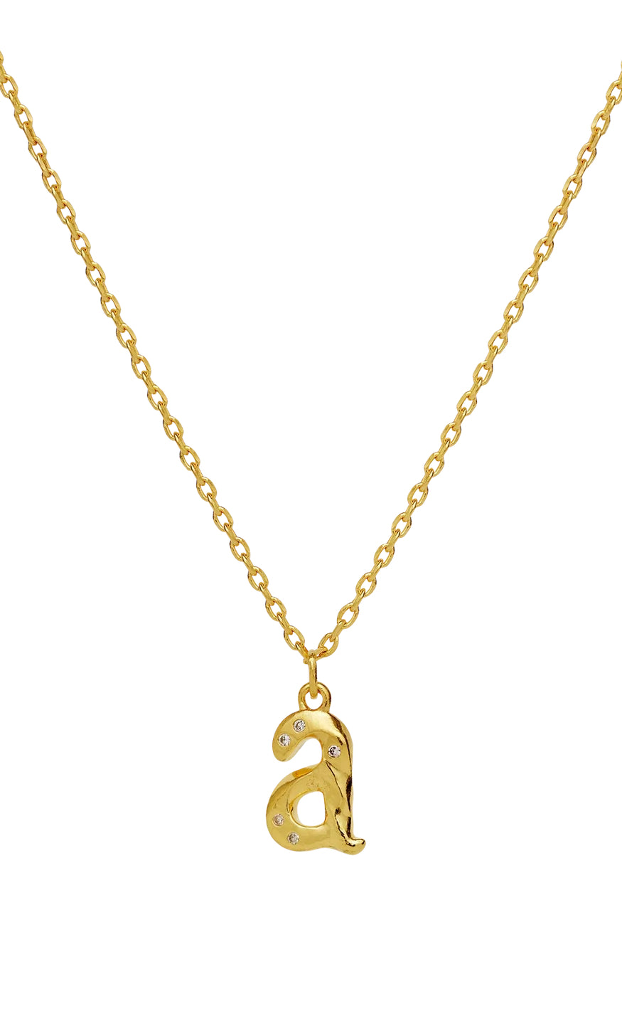 Halskæde   A Alphabet   Gold Colour fra Maanesten