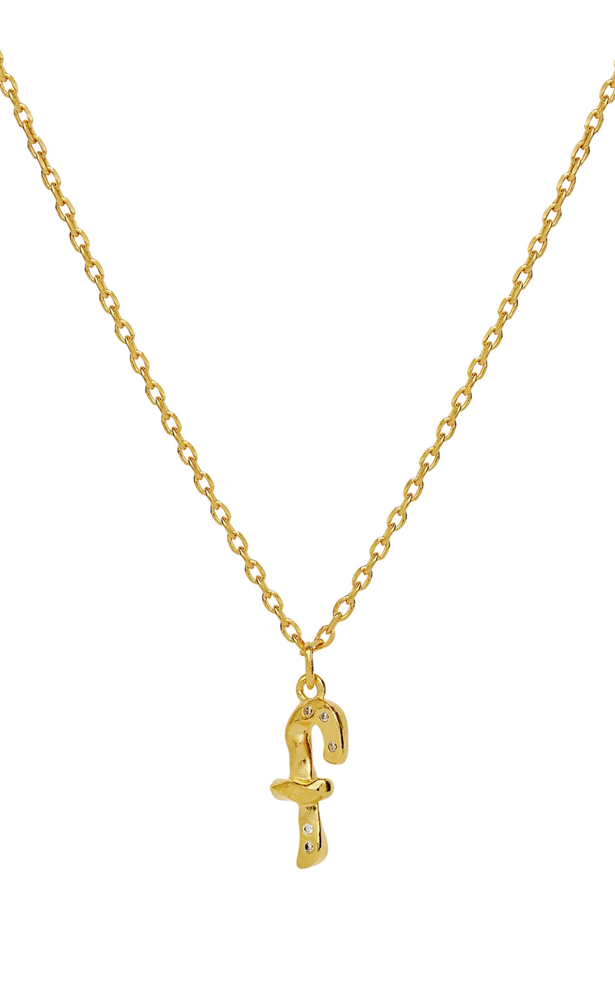 Halskæde   F Alphabet   Gold Colour fra Maanesten