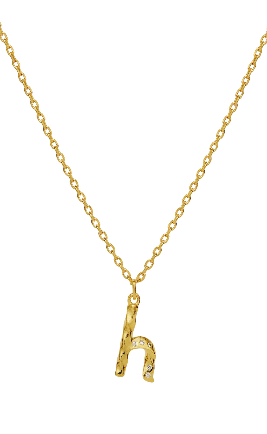 Halskæde   H Alphabet   Gold Colour fra Maanesten