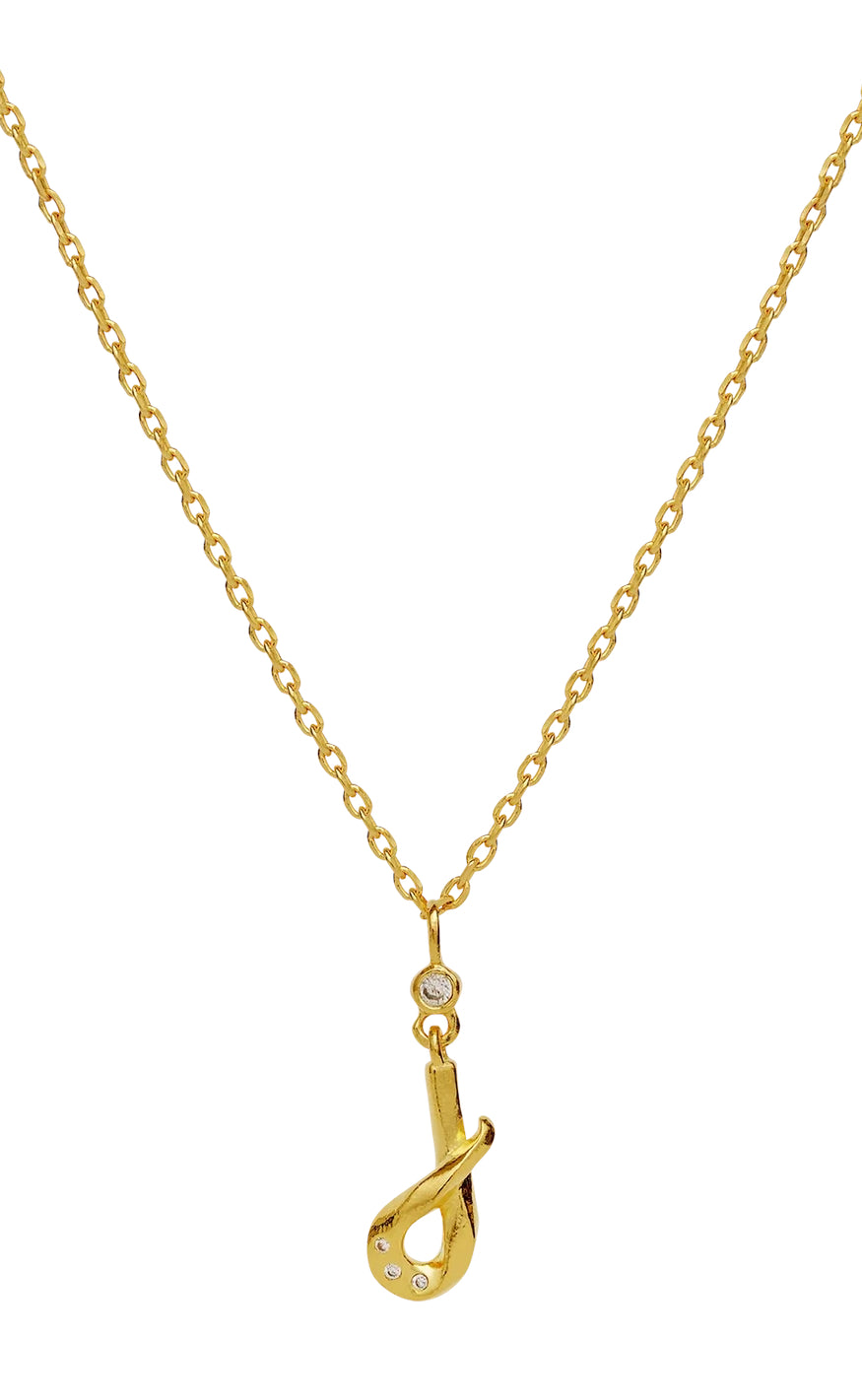 Halskæde   J Alphabet   Gold Colour fra Maanesten