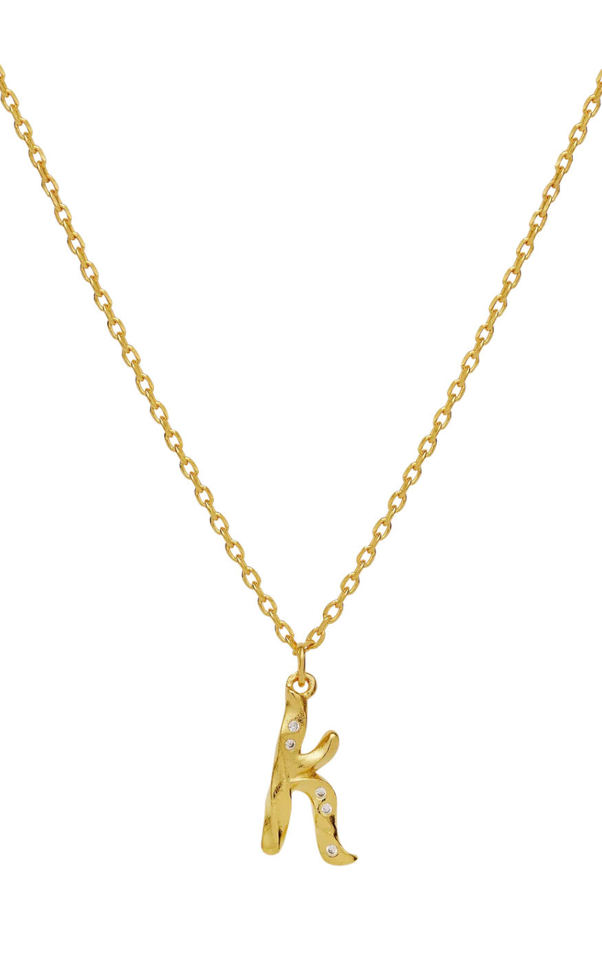 Halskæde   K Alphabet   Gold Colour fra Maanesten