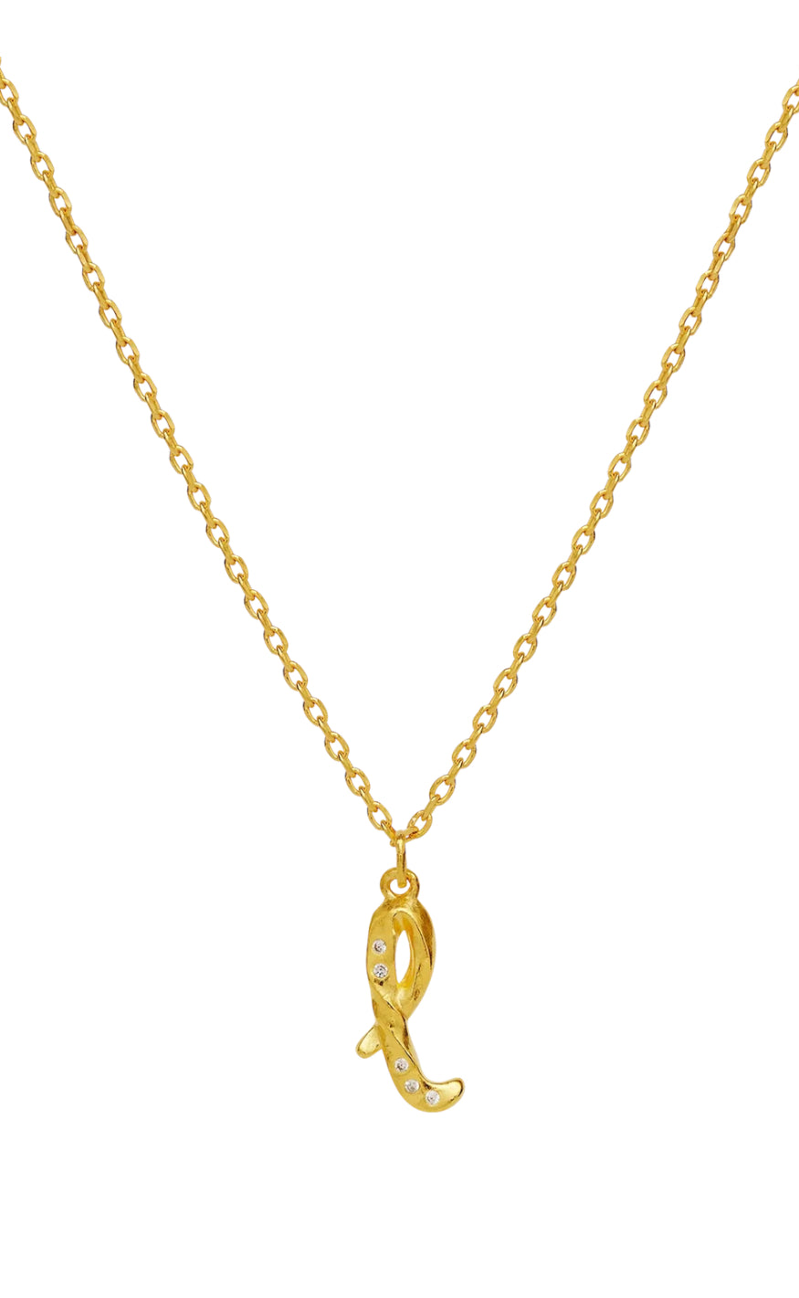 Halskæde   L Alphabet   Gold Colour fra Maanesten