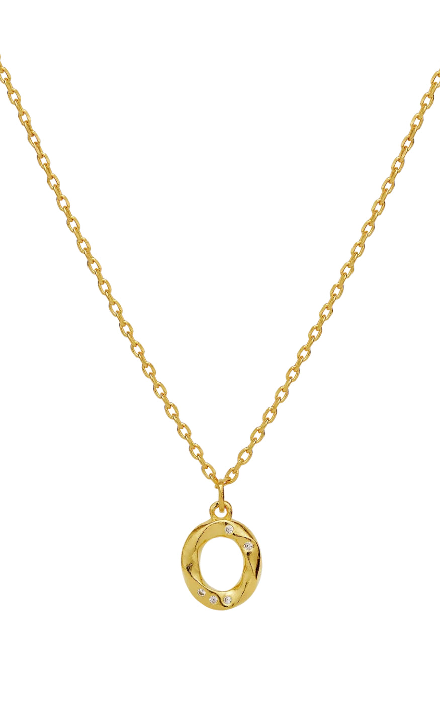 Halskæde   O Alphabet   Gold Colour fra Maanesten