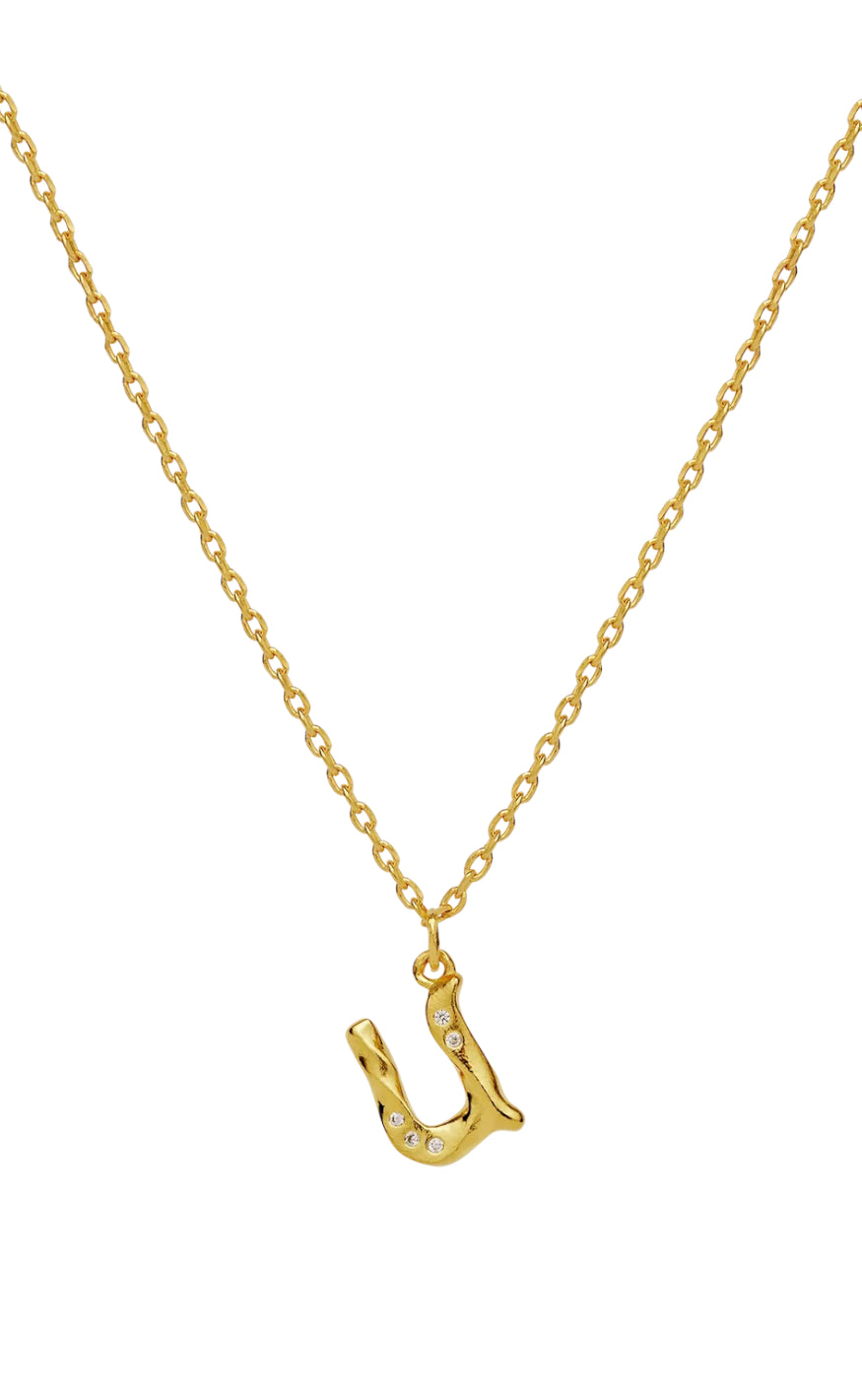 Halskæde   U Alphabet   Gold Colour fra Maanesten