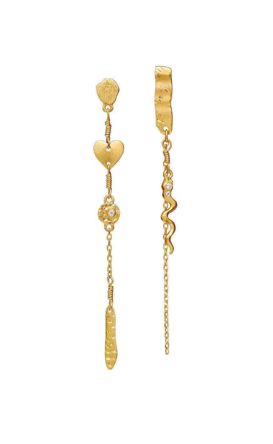 øreringe   Delfine   Gold Colour fra Maanesten