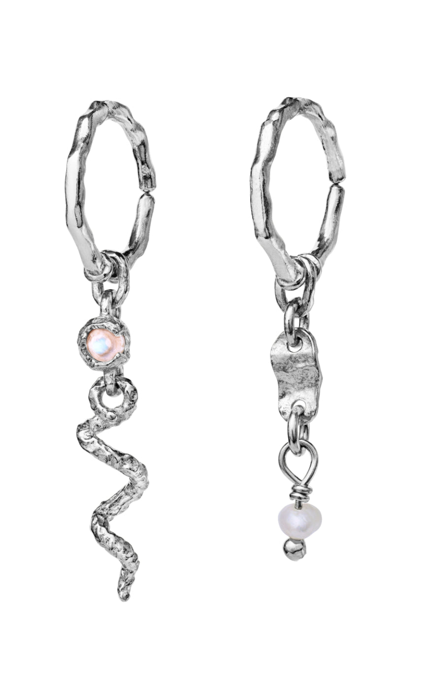 øreringe   Evelyn   Silver Colour fra Maanesten
