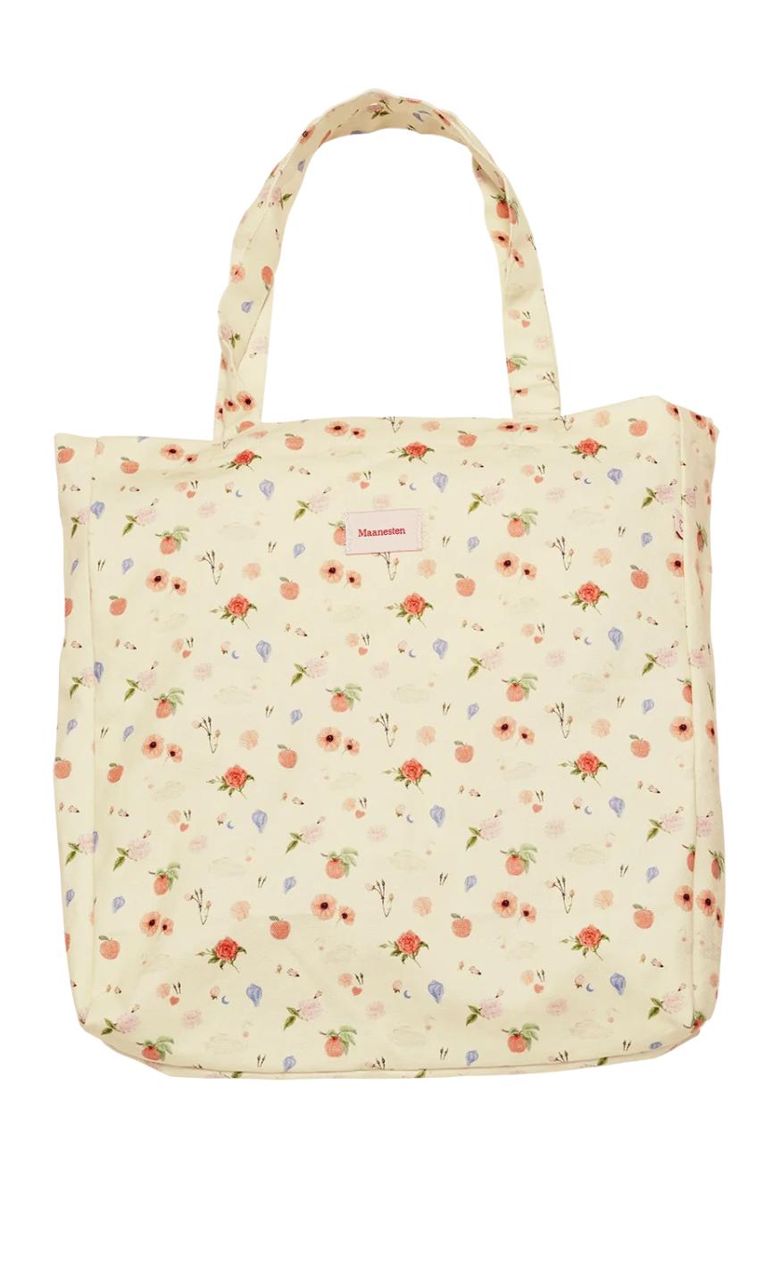 Totebag   Canvas   Roses And Shells fra Maanesten