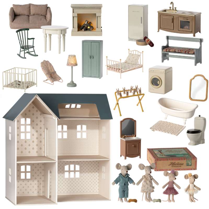 House Of Miniature   Dukkehus   Mus   Bundle 1 fra Maileg