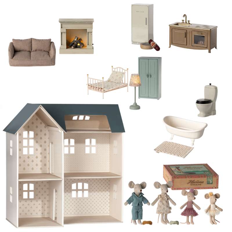 House Of Miniature   Dukkehus   Mus   Bundle 3 fra Maileg