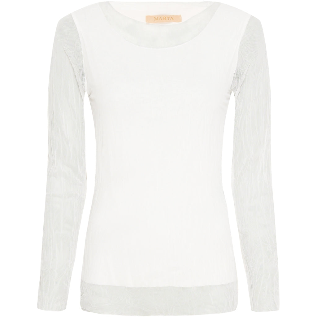 Dame Bluse 1708   White fra Marta Du Chateau