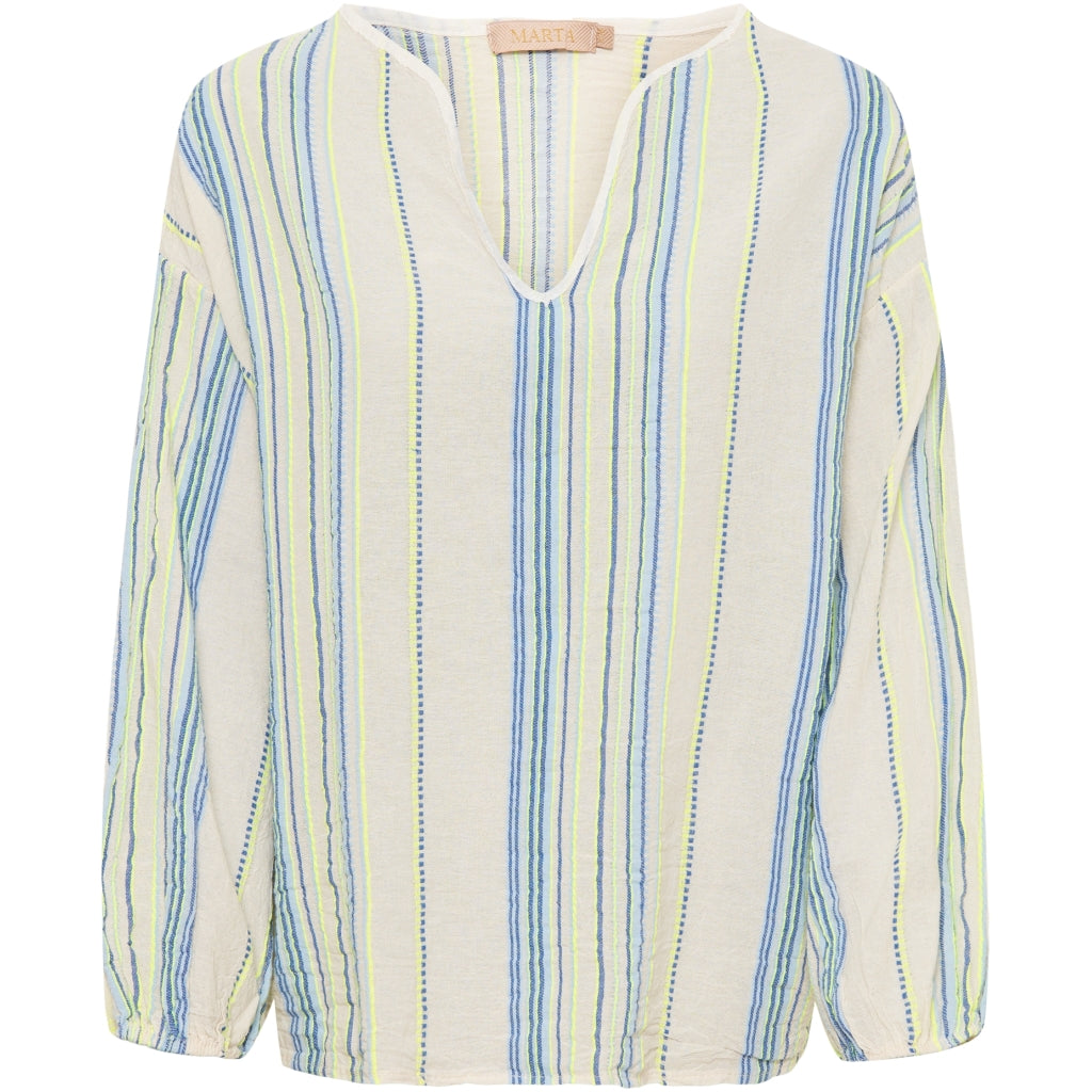 Dame Bluse 9574   Blue Yellow12 fra Marta Du Chateau