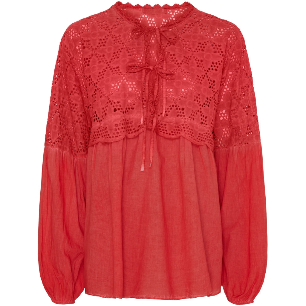Dame Bluse Mdcaurora   Rosso Cold Wash fra Marta Du Chateau