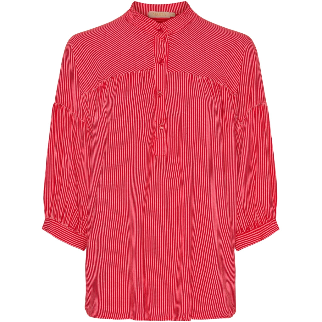 Dame Bluse Mdcilina   Red Stripe fra Marta Du Chateau