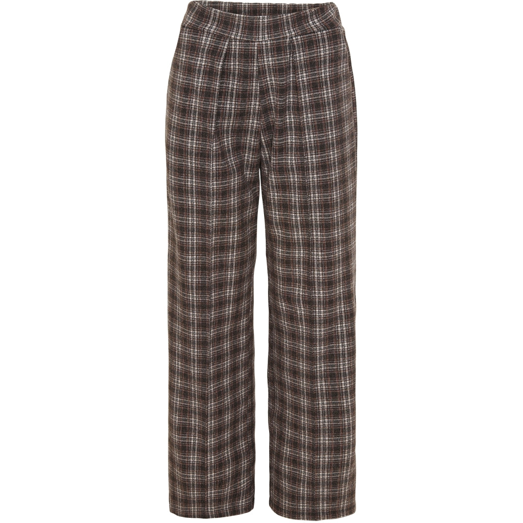 Dame Bukser 99996   Brown Check fra Marta Du Chateau