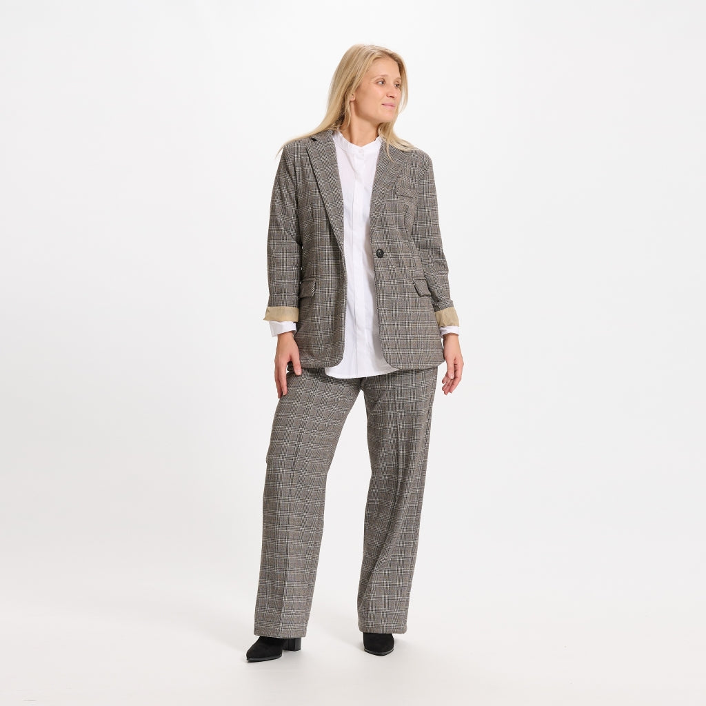 Dame Bukser 99996   Grey Check fra Marta Du Chateau