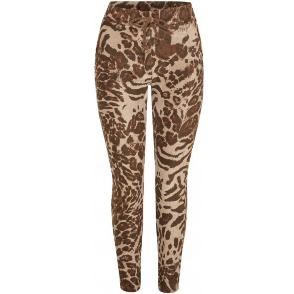 Dame Bukser D2998   Brown Animal fra Marta Du Chateau