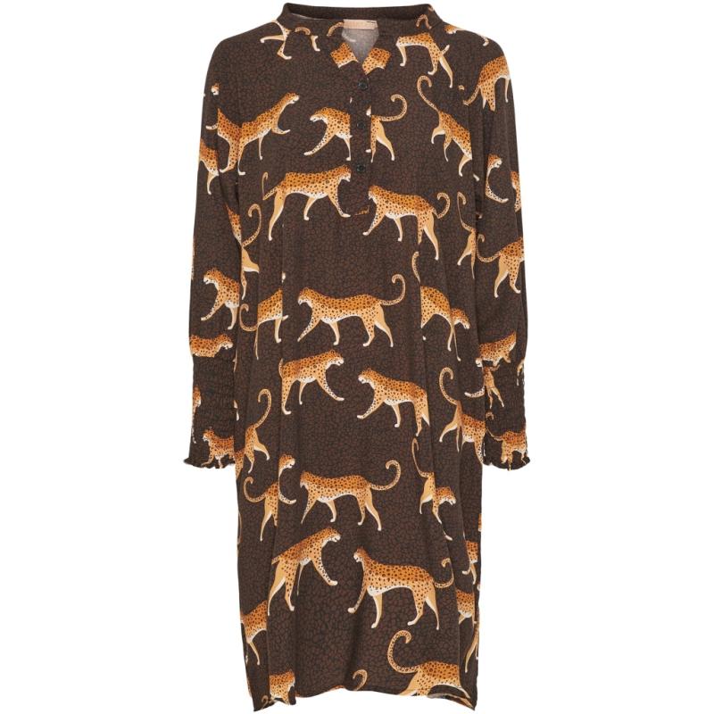 Dame Kjole 5378   Nero Animal fra Marta Du Chateau