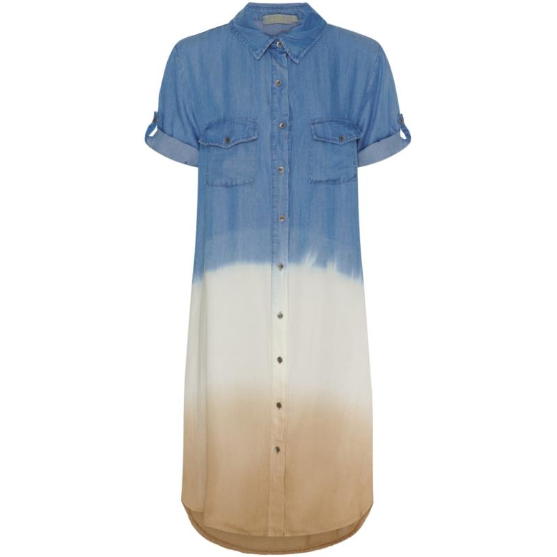Dame Kjole Mdckirstã­n   Lightblue White Camel fra Marta Du Chateau