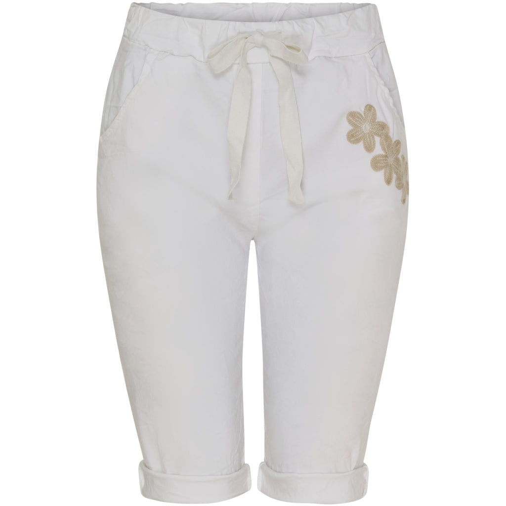 Dame Shorts Mdcrosetta   White Beige Flower fra Marta Du Chateau