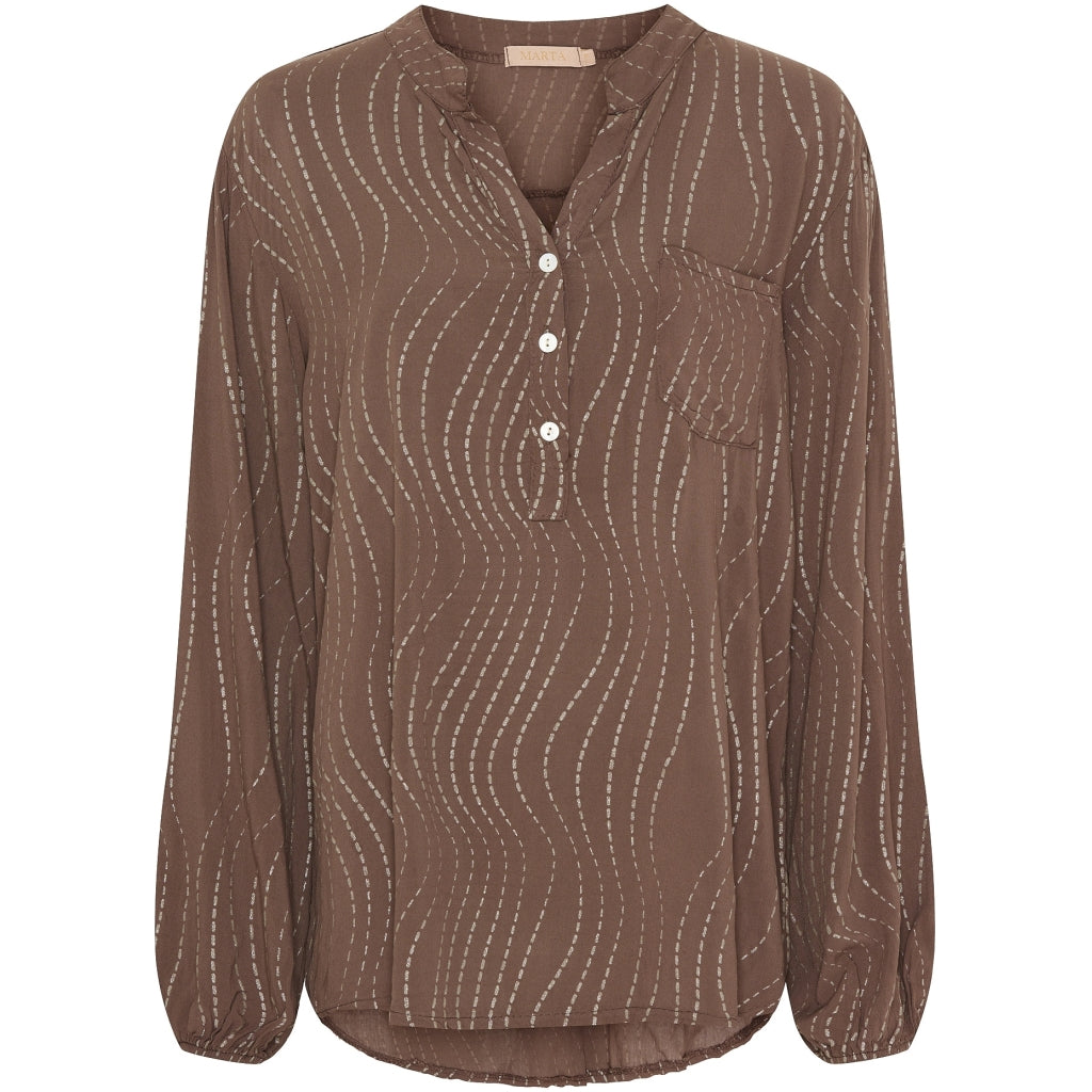 Dame Skjorte 8500   Awbrown Silver fra Marta Du Chateau