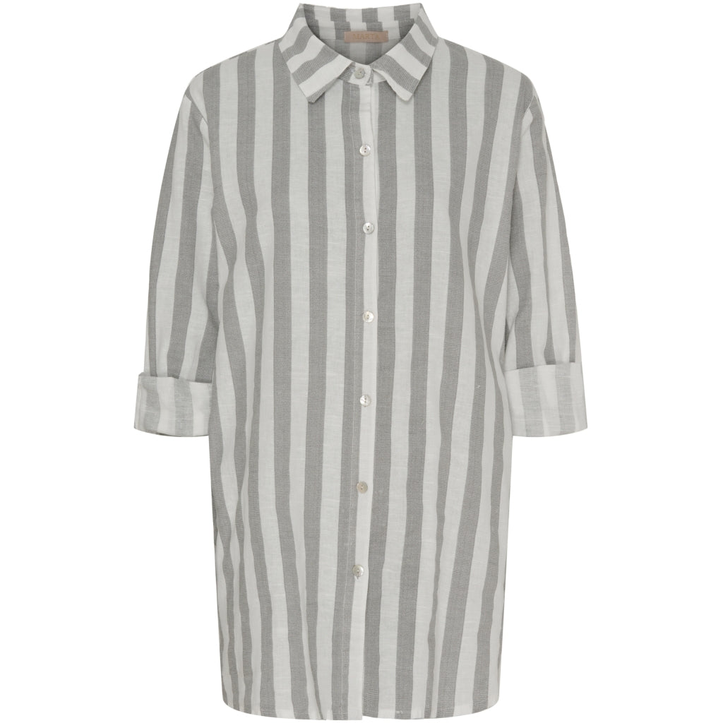 Dame Skjorte Mdcpam   Beige Grigio fra Marta Du Chateau